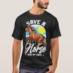 Sparen een paard dat mijn gezicht heeft gespaard e t-shirt