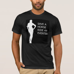 Sparen een paard ride een Eventer T-shirt