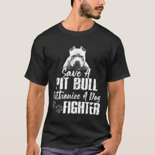 Sparen een Pitbull Euthanize een de vechtvlek van  T-shirt