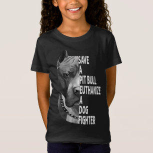 Sparen een Pitbull Euthanize een Hond Fighter Funn T-shirt