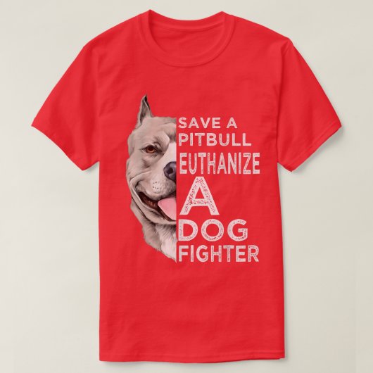 Sparen een Pitbull Euthanize een Hond T-shirt (Design voorkant)