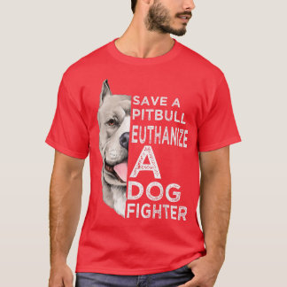 Sparen een Pitbull Euthanize een Hond T-shirt