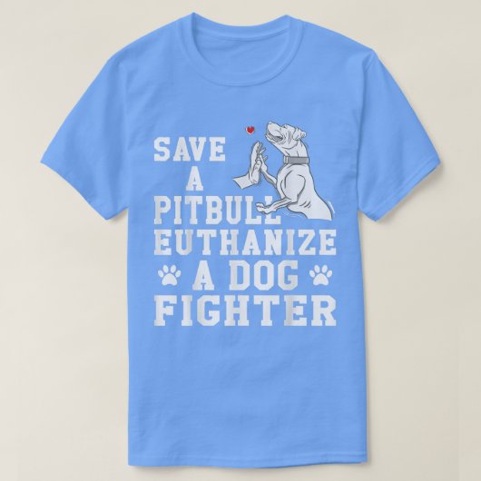 Sparen een Pitbull Euthanize een Hond T-shirt van (Design voorkant)