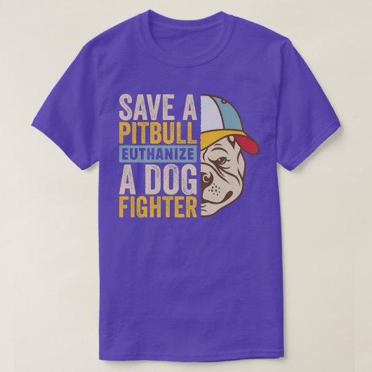 Sparen een Pitbull Euthanize een Hond van de Hond, T-shirt (Design voorkant)