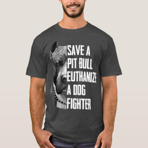 Sparen een Pitbull Euthanize een Shirt van de Hond