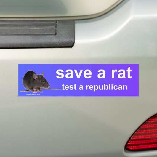 sparen een rat bumpersticker (Op auto)