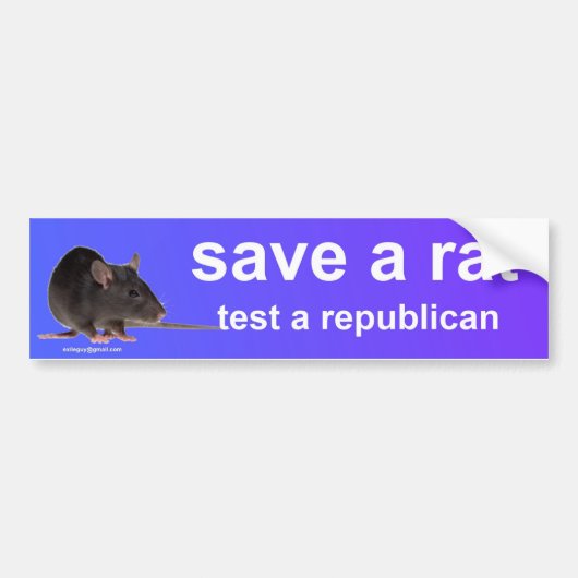 sparen een rat bumpersticker (Voorkant)