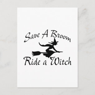 Sparen een ruimte ride een heks 4 briefkaart
