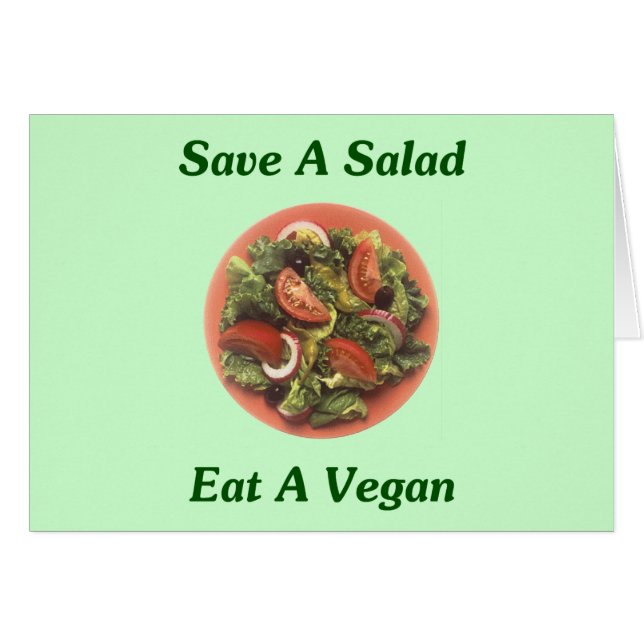 Sparen een salade, Eat A Vegan (Voorkant Horizontaal)