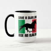 Sparen een Stallion Ride een Italiaanse Citaat van Mok (Links)