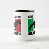 Sparen een Stallion Ride een Italiaanse Citaat van Mok (Midden)