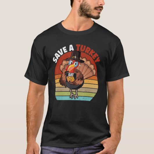 Sparen een Turks Eat Pizza Thanksgiving Kinder Vol T-shirt (Voorkant)