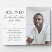 Sparen een Vader van de Zetel van de Memorial van  Fotoplaat (Voorkant)