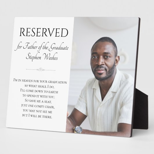 Sparen een Vader van de Zetel van de Memorial van  Fotoplaat (Zijkant)