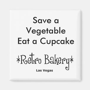 Sparen een Vegetable Eat een Kupcake Magnet