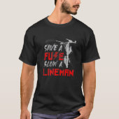 Sparen een zekering van de Band van de Lineman Vei T-shirt (Voorkant)