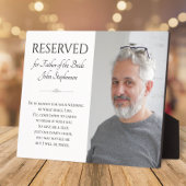 Sparen een Zetenvader van Bride Photo Memorial Wed Fotoplaat