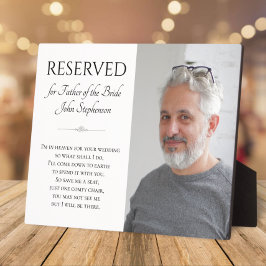 Sparen een Zetenvader van Bride Photo Memorial Wed Fotoplaat