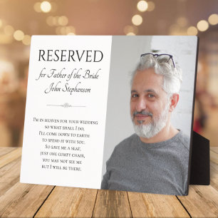 Sparen een Zetenvader van Bride Photo Memorial Wed Fotoplaat