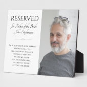 Sparen een Zetenvader van Bride Photo Memorial Wed Fotoplaat (Zijkant)