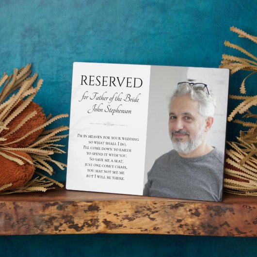 Sparen een Zetenvader van Bride Photo Memorial Wed Fotoplaat (Zijkant)
