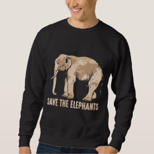 Sparen Elephants Love Animal Welfare Retro Wereldk Trui