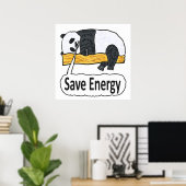 Sparen Energie Panda Poster (Thuiskantoor)