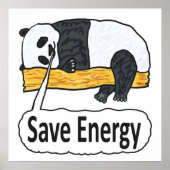Sparen Energie Panda Poster (Voorkant)
