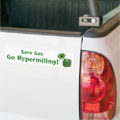 Sparen Gas, ga Hypermiling! Bumpersticker (Op Truck)