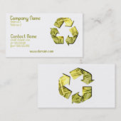 Sparen Geld Recyclen Visitekaartje (Voorkant / Achterkant)