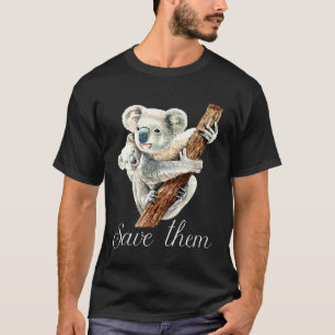 Sparen hen Cute Koala Beer en Baby Realistisch Wat T-shirt