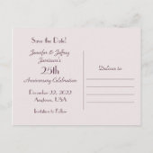 Sparen het 25e Jubileum van de Wedding Roos van de Aankondigingskaart (Achterkant)