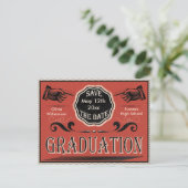 Sparen het Afstuderen van de Datum School Briefkaart (Staand voorkant)