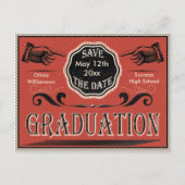 Sparen het Afstuderen van de Datum School Briefkaart (Voorkant)