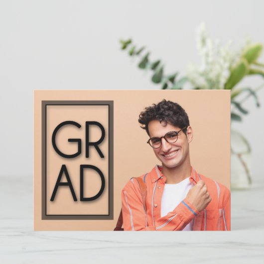 Sparen het Afstuderen van de Foto van de Datum Kaart (Staand voorkant)