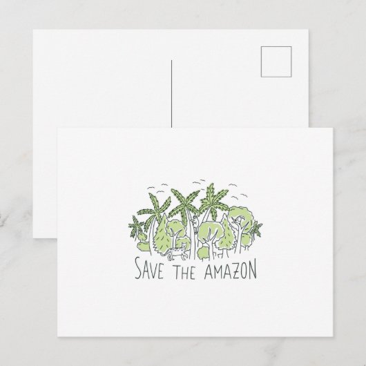 Sparen het amazon briefkaart (Voorkant / Achterkant)