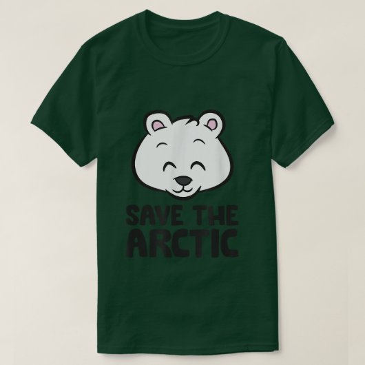 Sparen het Arctic Global Warming Climate Change Po T-shirt (Design voorkant)