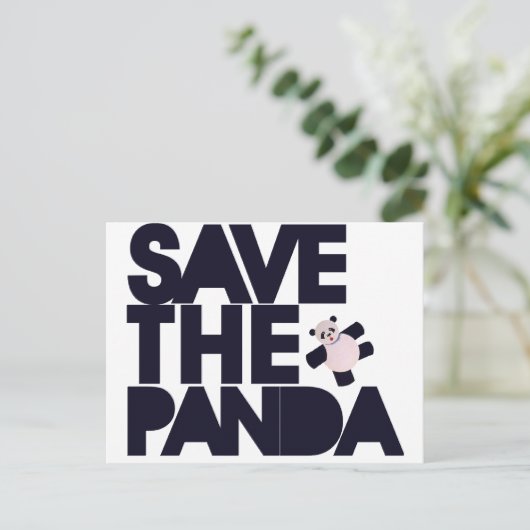 Sparen het Beer van Panda Briefkaart (Staand voorkant)