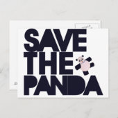 Sparen het Beer van Panda Briefkaart (Voorkant / Achterkant)