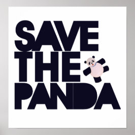 Sparen het Beer van Panda Poster