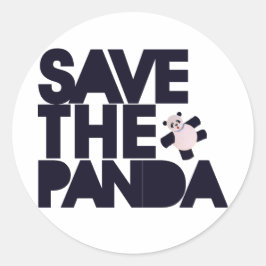 Sparen het Beer van Panda Ronde Sticker