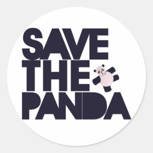 Sparen het Beer van Panda Ronde Sticker