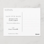 Sparen het Begin van de Kalender van de Datum Janu Briefkaart (Achterkant)