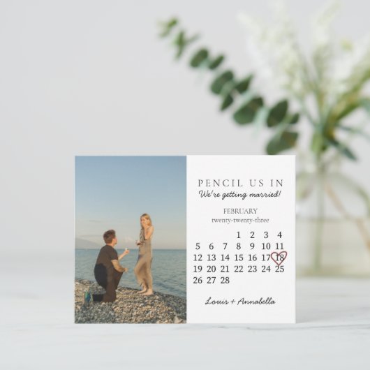 Sparen het Begin van het Roos van de Kalender van  Briefkaart (Staand voorkant)