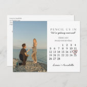 Sparen het Begin van het Roos van de Kalender van  Briefkaart (Voorkant / Achterkant)