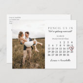 Sparen het Begin van het Roos van de Kalender van  Briefkaart (Voorkant / Achterkant)