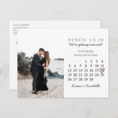 Sparen het Begin van het Roos van de Kalender van  Briefkaart (Voorkant / Achterkant)