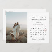 Sparen het Begin van het Roos van de Kalender van  Kaart (Voorkant / Achterkant)