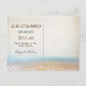 Sparen het Bericht van de Datum in een Fles Aankondigingskaart (Achterkant)