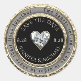 Sparen het Bericht van de Weddenschap van de Datum Ronde Sticker